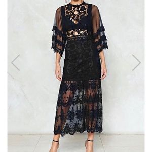 Crochet It Ain't So Maxi Dress from Nastygal